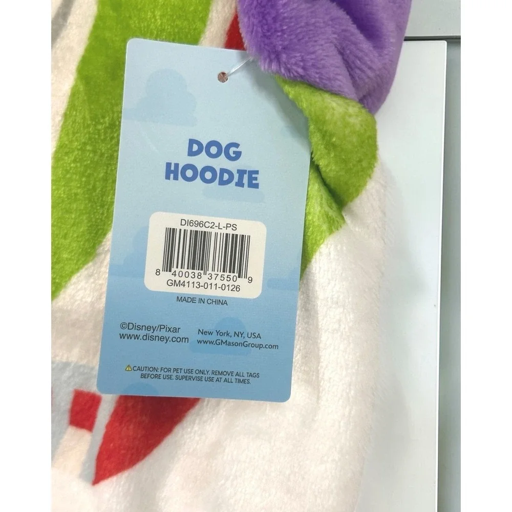 Disney Pixar Toy Story Buzz Lightyear Dog Hoodie Costume Size Large NWT